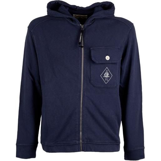 C.P. Company felpa malfilè con zip - blu