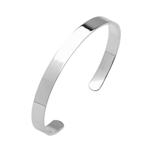 Bracciale Rigido In Argento 925 Massiccio – TreasureBay, Larghezza 4,3 Mm, Taglia Regolabile - 5