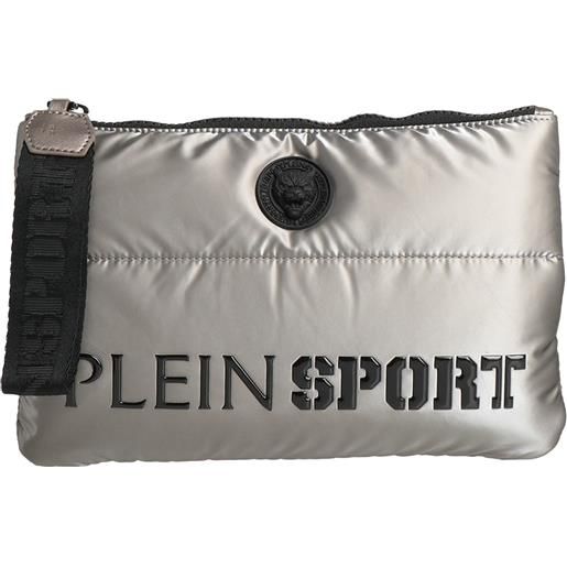 Plein Sport Borsa a Mano Nera in Tessuto con Tracolla - Taglia Unica