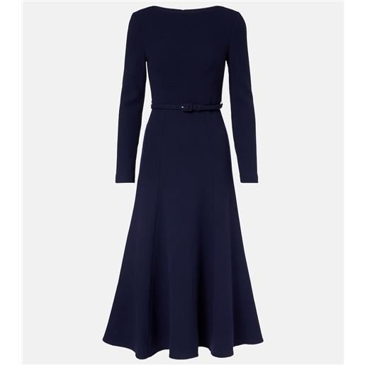 Roland Mouret abito midi in crãªpe di lana con cintura
