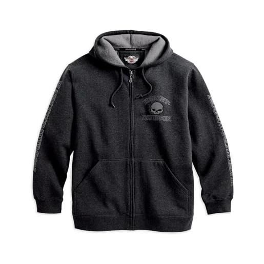 HARLEY-DAVIDSON harley davidson, cerniera con teschio grigio m