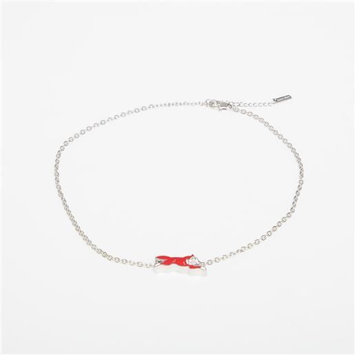 Billionaire Boys Club Icecream collana Billionaire Boys Club Icecream running dog chain necklace silver/ red