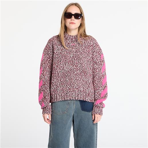 Off-White aglione Off-White ouline arrow knit crewneck red dahlia