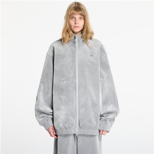 adidas Originals giacca adida bruhed twill overized firebird track top grey two