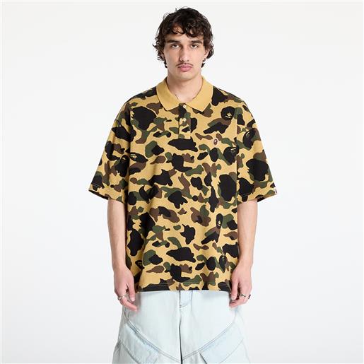 A BATHING APE maglietta A BATHING APE 1st camo jacquard relaxed fit polo shirt unisex yellow
