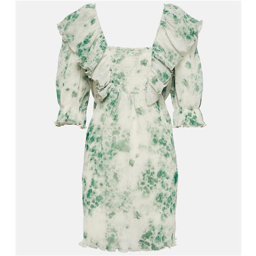 Ganni miniabito in georgette con pince