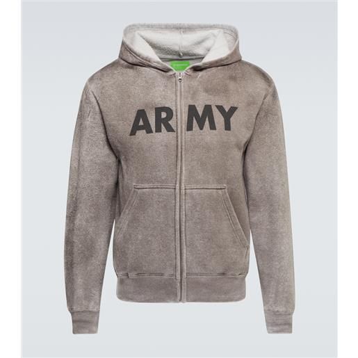 NotSoNormal felpa army in jersey di cotone