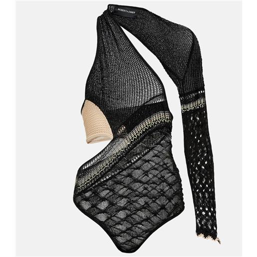 Roberta Einer body asimmetrico dina in maglia