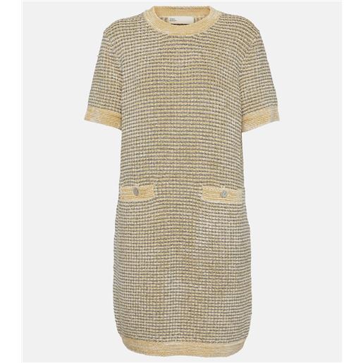 Tory Burch abito corto in velluto a righe