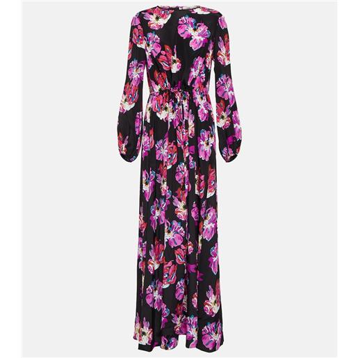 Diane von Furstenberg abito lungo sydney in misto seta