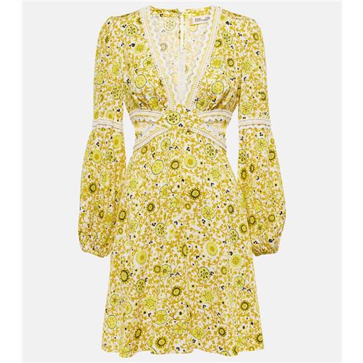 Diane von Furstenberg abito corto kimmie in twill con stampa