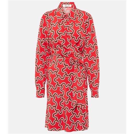 Diane von Furstenberg miniabito sophie in jersey con stampa