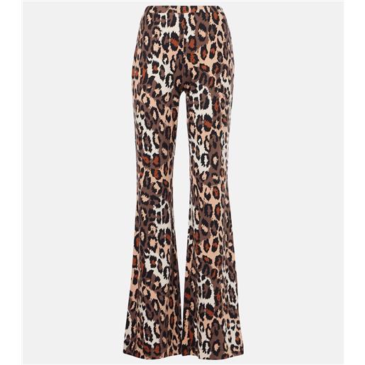 Diane von Furstenberg pantaloni flared brooklyn con stampa