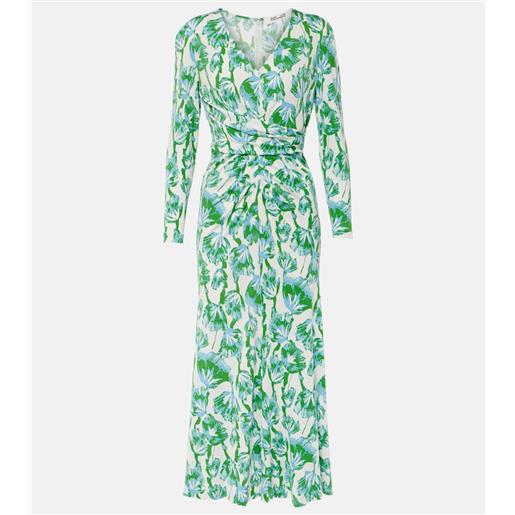 Diane von Furstenberg abito midi timmy con stampa