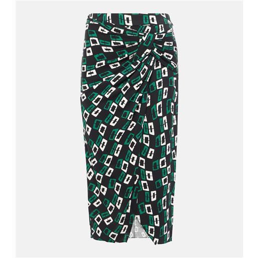 Diane von Furstenberg gonna midi willow con stampa