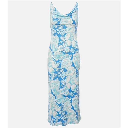Diane von Furstenberg abito midi alik in jersey con stampa