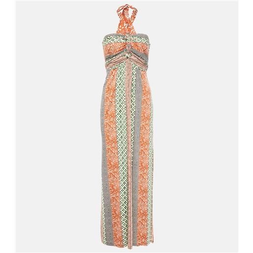Diane von Furstenberg abito lungo annabelle in jersey con stampa