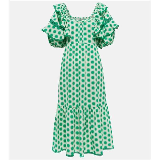 Diane von Furstenberg abito midi oliver in cotone
