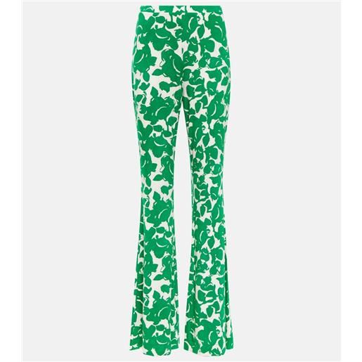 Diane von Furstenberg pantaloni flared brooklyn con stampa