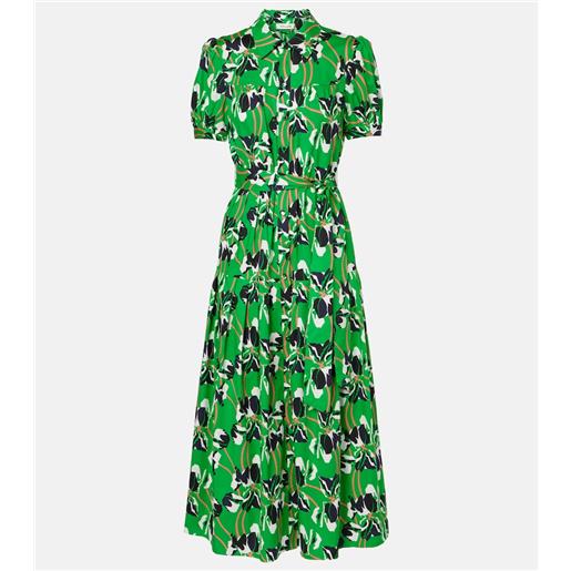 Diane von Furstenberg abito lungo jonah in cotone con stampa