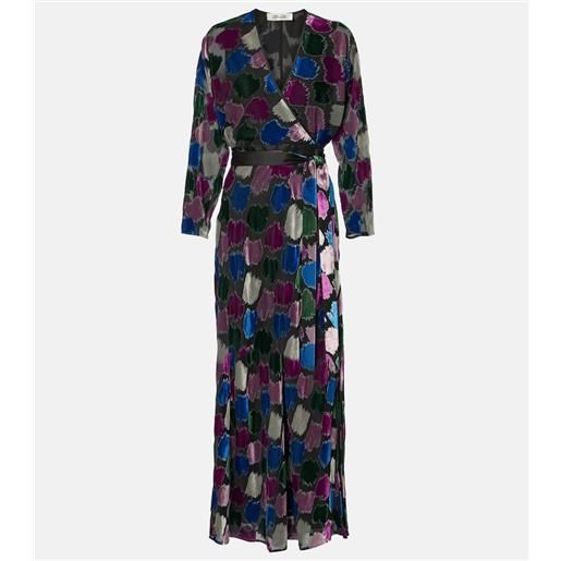 Diane von Furstenberg abito midi babette con stampa