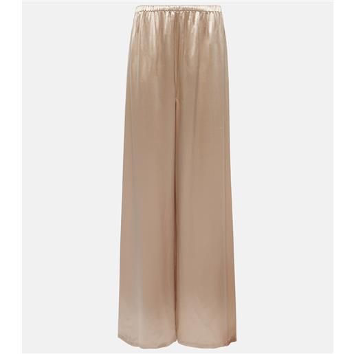 Ferragamo pantaloni a gamba larga in raso