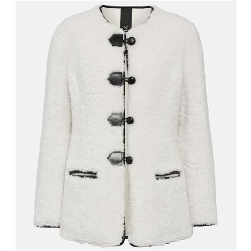 Blancha giacca in shearling e pelle