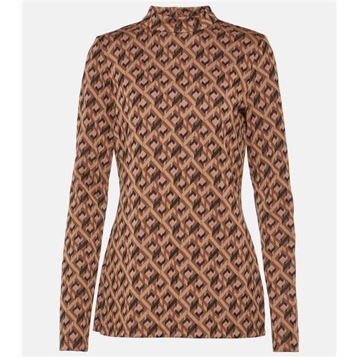 Diane von Furstenberg top birdie con stampa