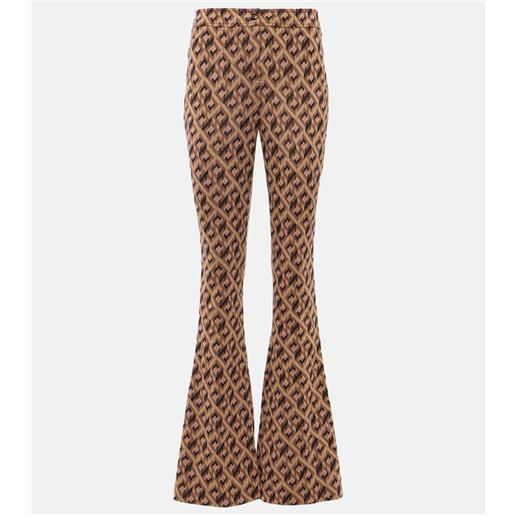 Diane von Furstenberg pantaloni flared greg con stampa