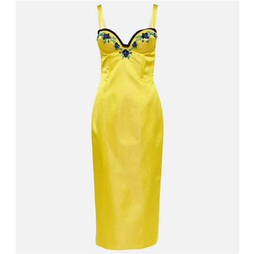 Miss Sohee abito midi iris in velluto