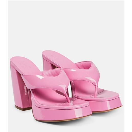 Gia Borghini sandali in vernice con plateau