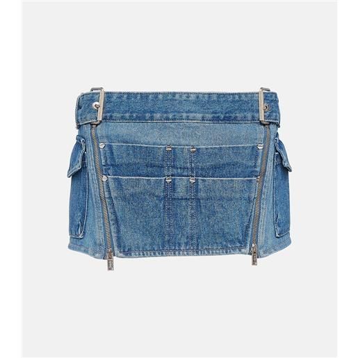 Dion Lee minigonna di jeans toolbelt