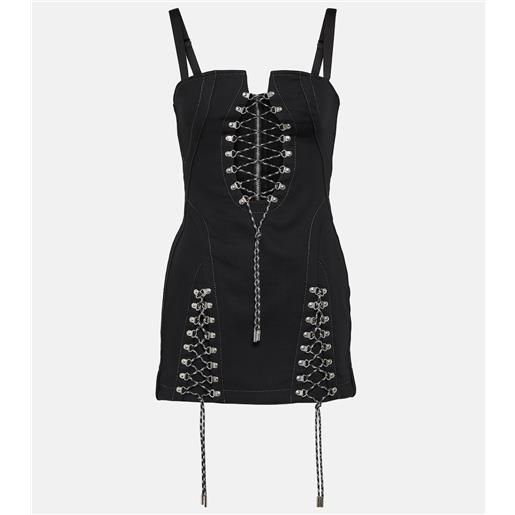 Dion Lee miniabito in twill di cotone