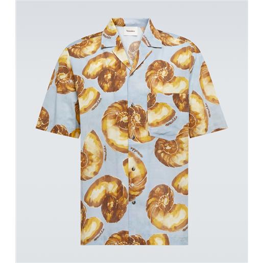 Nanushka camicia bowling in cotone con stampa