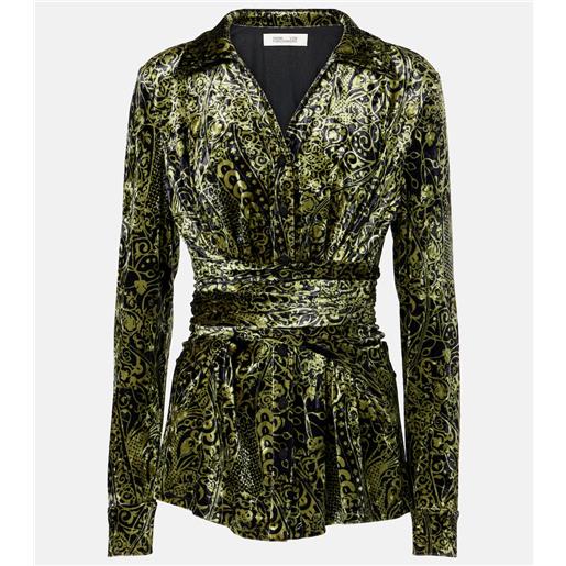 Diane von Furstenberg top lagarde in velluto