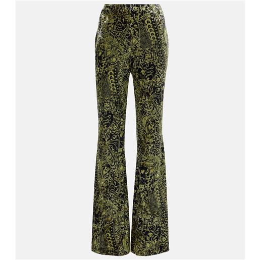Diane von Furstenberg pantaloni flared ruthette in velluto