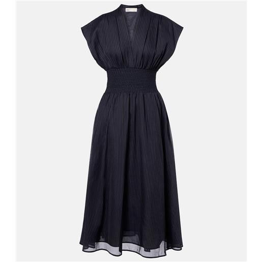 Tory Burch abito midi in cotone a righe