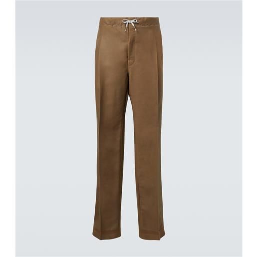Maison Margiela pantaloni regular in mohair e lana