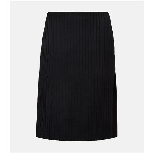 Calvin Klein Collection minigonna in maglia di lana a coste