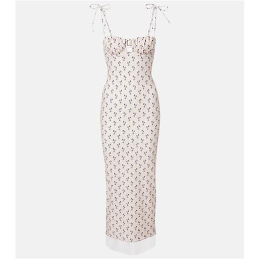 Montce abito midi cynthia con stampa floreale