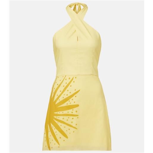 Cala de la Cruz abito corto veneta in cotone con stampa