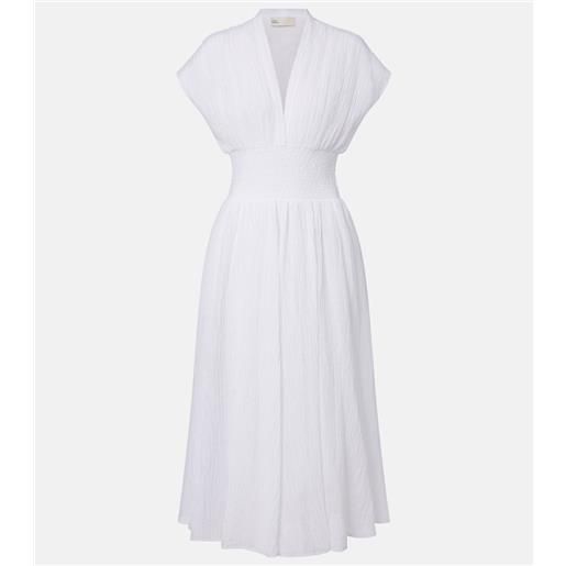 Tory Burch abito midi in lino e cotone