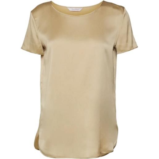 Max mara leisure  t-shirt in raso di seta stretch
