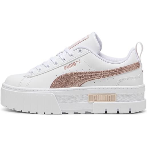 PUMA sneakers mayze glitter per ragazzi, scarpe, bianco, 35.5