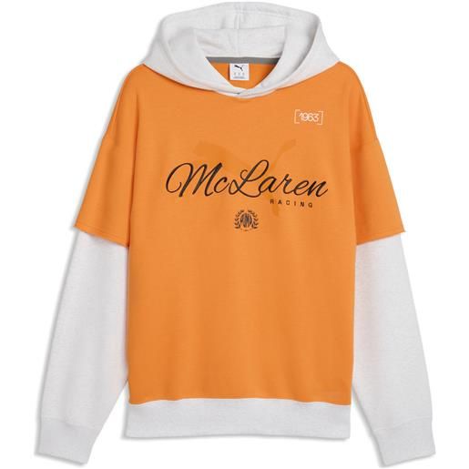PUMA felpa con cappuccio mclaren racing da uomo, accessori, arancione, xl