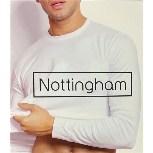 Nottingham maglia uomo Nottingham girocollo cotone bielastico felpato tl24, nero