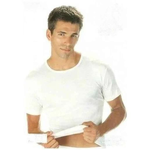 Henri maglia filo di scozia mezza manica uomo giro collo Henri 692, bianco