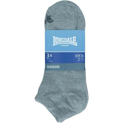 Lonsdale confezione da 6 paia di calze in cotone Lonsdale lns32, nero