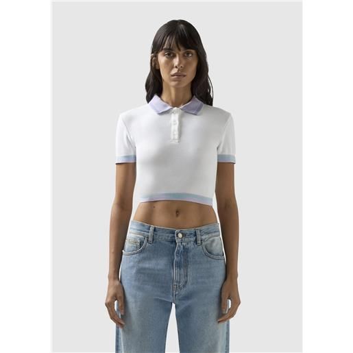 GCDS polo GCDS essentials cropped "logo tape" donna
