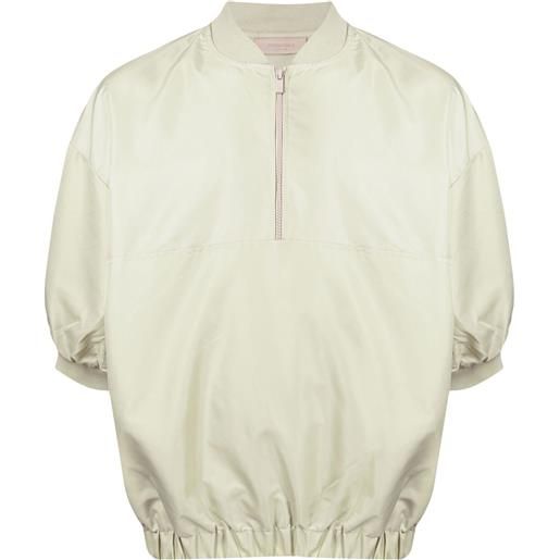 FEAR OF GOD ESSENTIALS felpa con mezza zip - verde